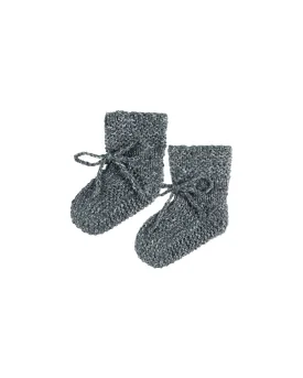 Knit Booties | Indigo