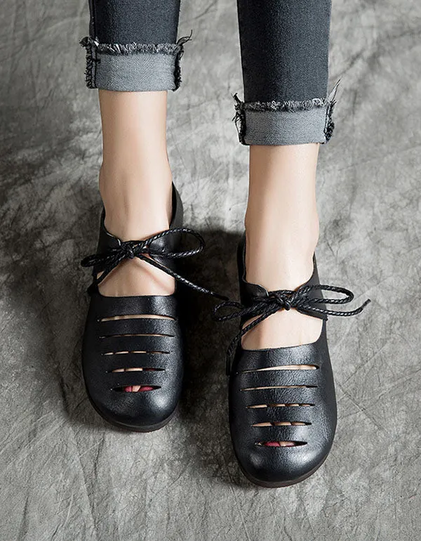 Lace Up Retro Handmade Flats