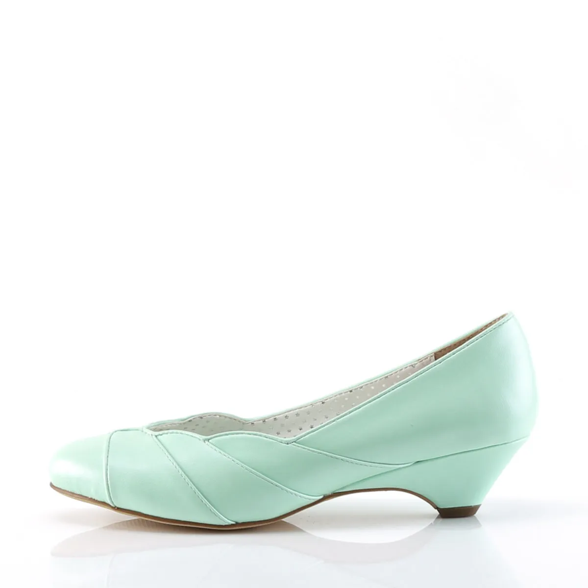 LULU-05 Pin Up Couture Jackie Mint Faux Leather Sexy Single Soles (Retro Heels)