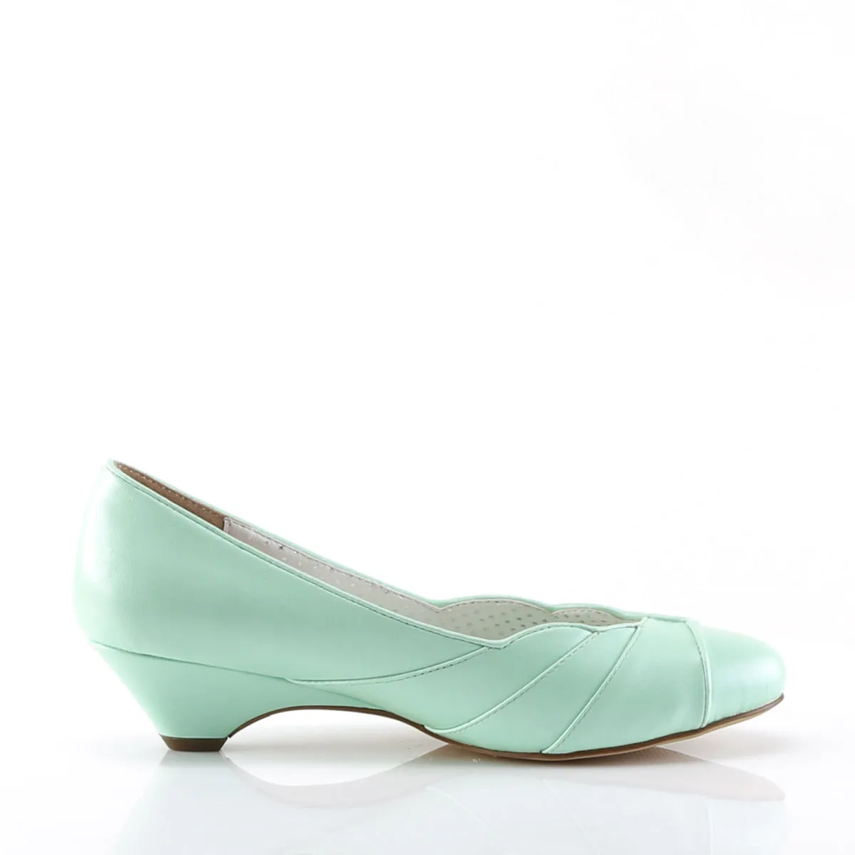 LULU-05 Pin Up Couture Jackie Mint Faux Leather Sexy Single Soles (Retro Heels)