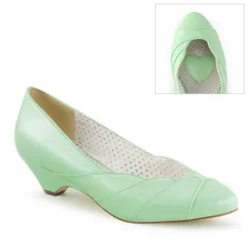 LULU-05 Pin Up Couture Jackie Mint Faux Leather Sexy Single Soles (Retro Heels)