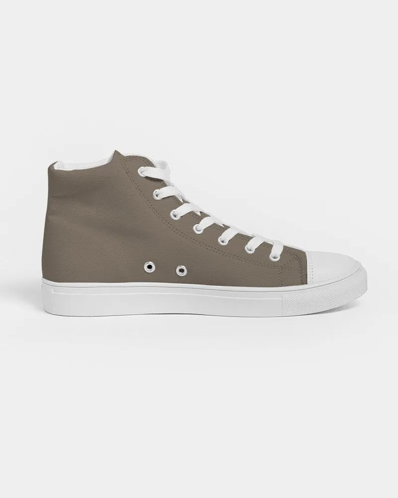 Medium Dark Orange Brown Women's High-top Canvas Sneakers | Women's | Medium Dark Pale Pastel Orange Brown | C0M15Y30K60