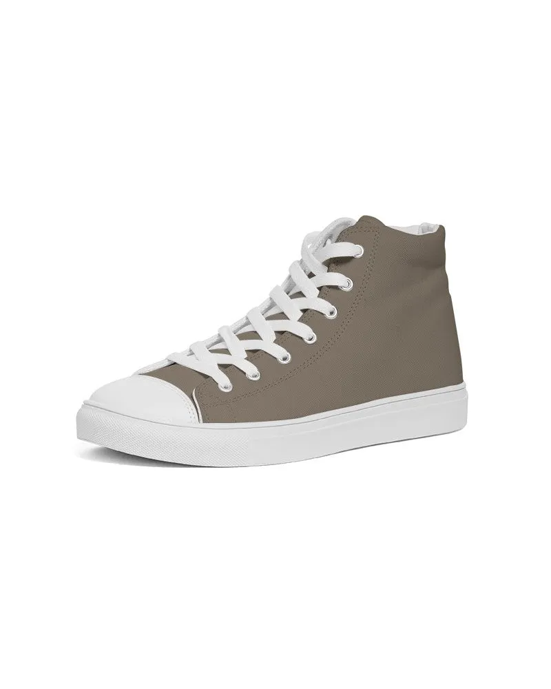 Medium Dark Orange Brown Women's High-top Canvas Sneakers | Women's | Medium Dark Pale Pastel Orange Brown | C0M15Y30K60