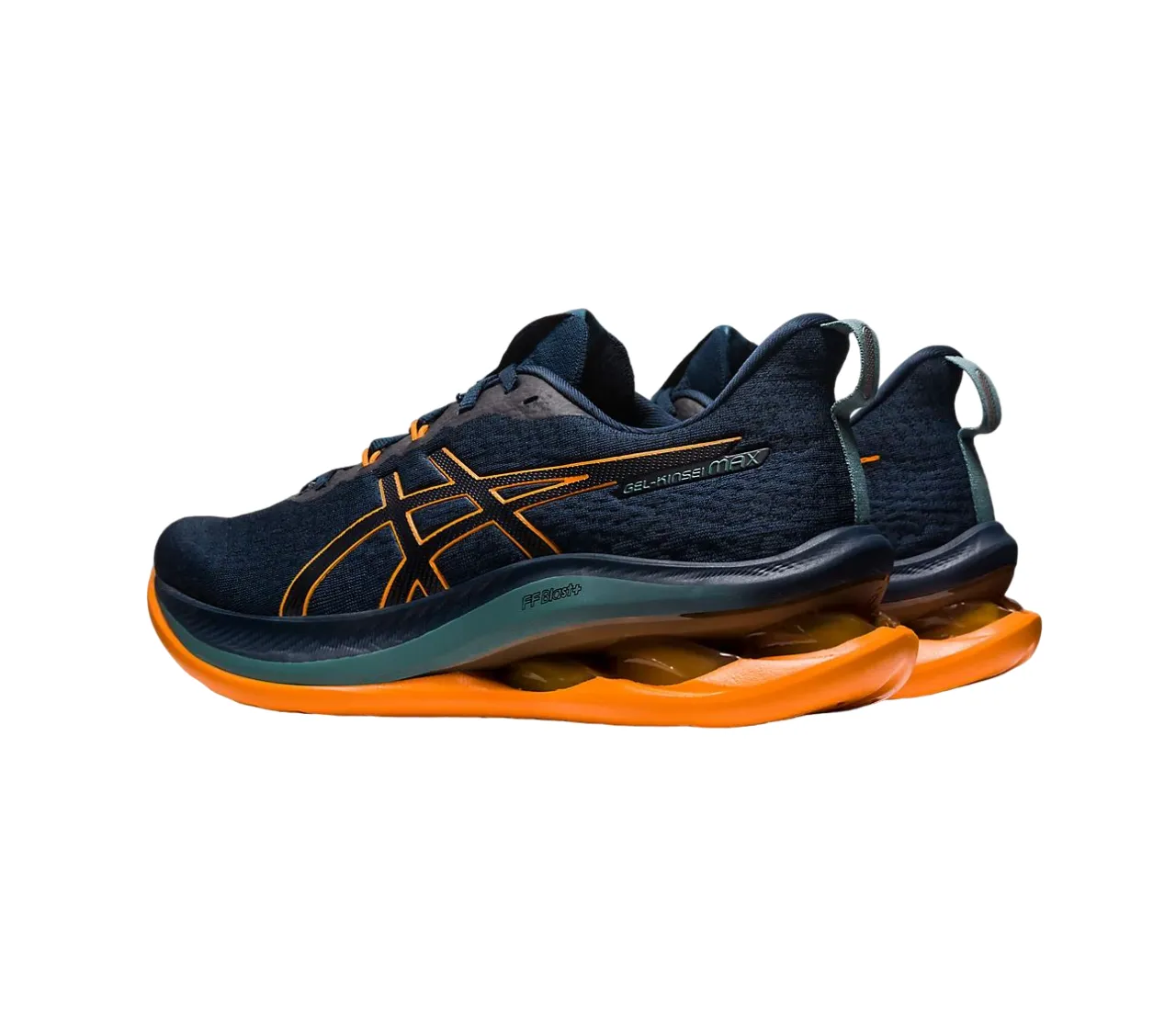 Mens Asics Gel-Kinsei Max French Blue/ Bright Orange Athletic Running Shoes