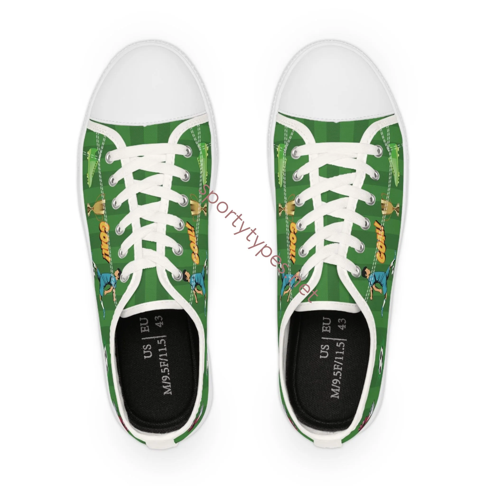 Men's Football Canvas Low Top Sneakers