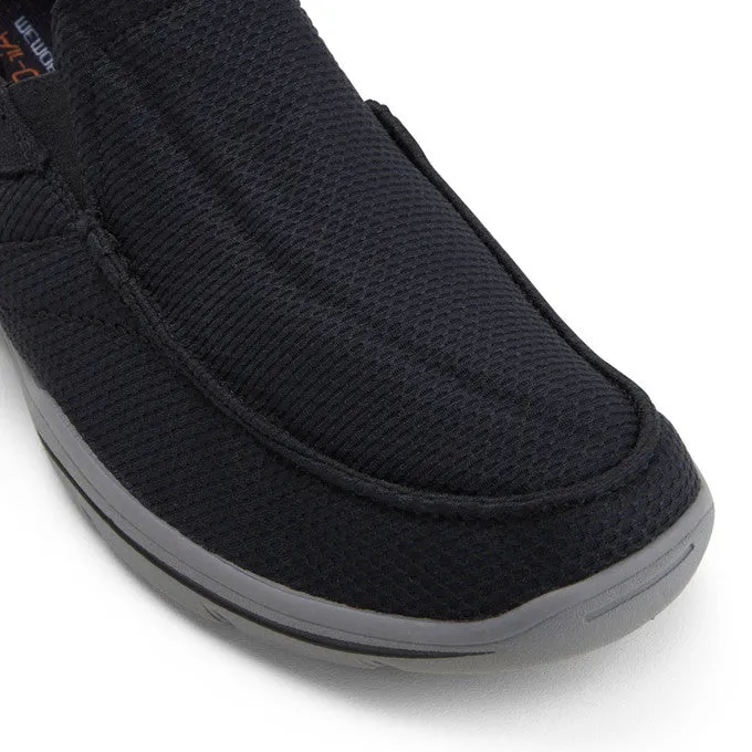 Mens Skechers Harper - Walton Black Slip On Sneaker Shoes