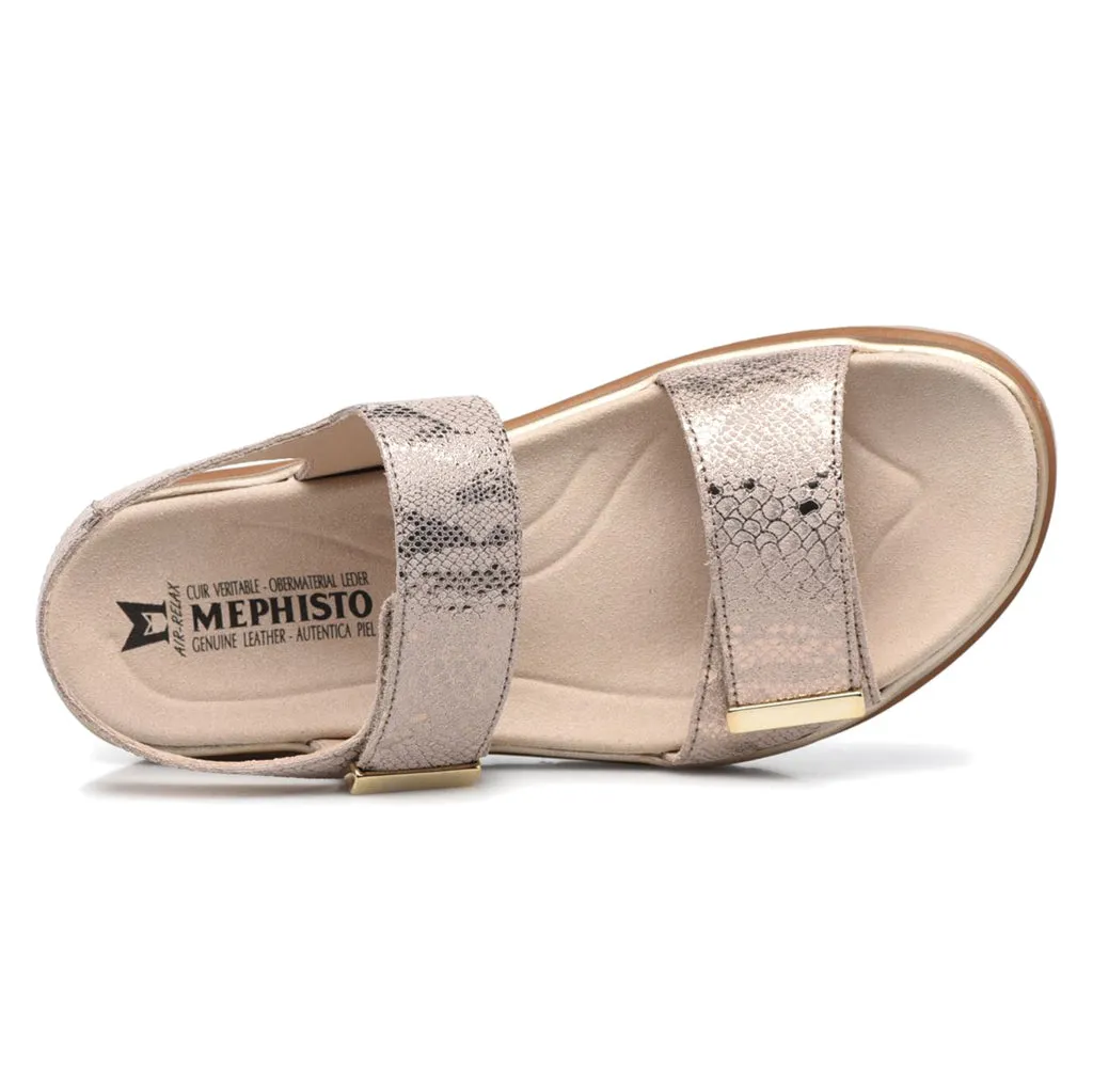 Mephisto Dominica Metallic Leather Women's Wedge Sandals