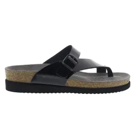 Mephisto Helen Black Patent Leather Women's Slide Sandals