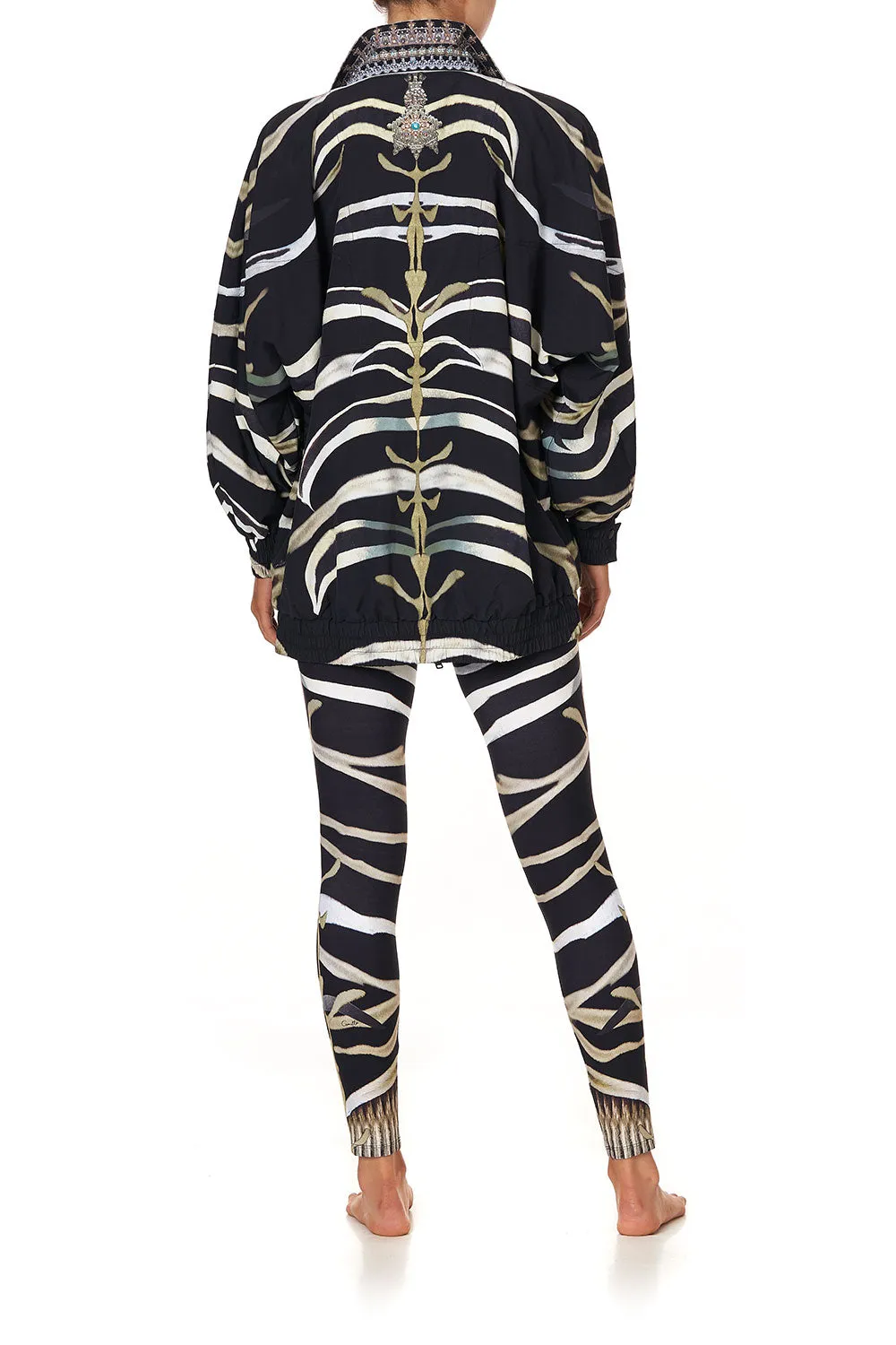 MID LENGTH WIND BREAKER JACKET ZEBRA CROSSING