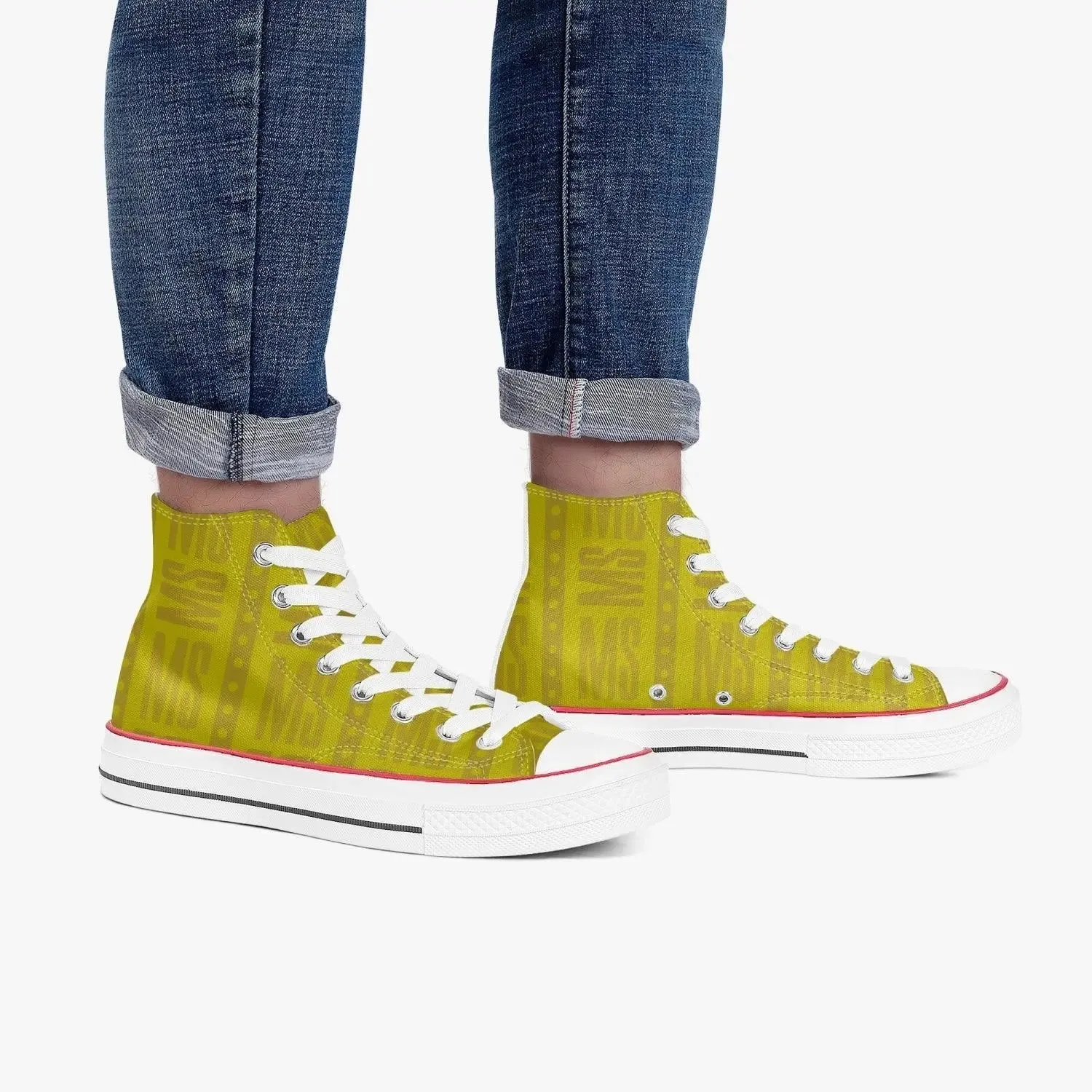 Misha High-Top Lady Canvas Shoes - Yellow