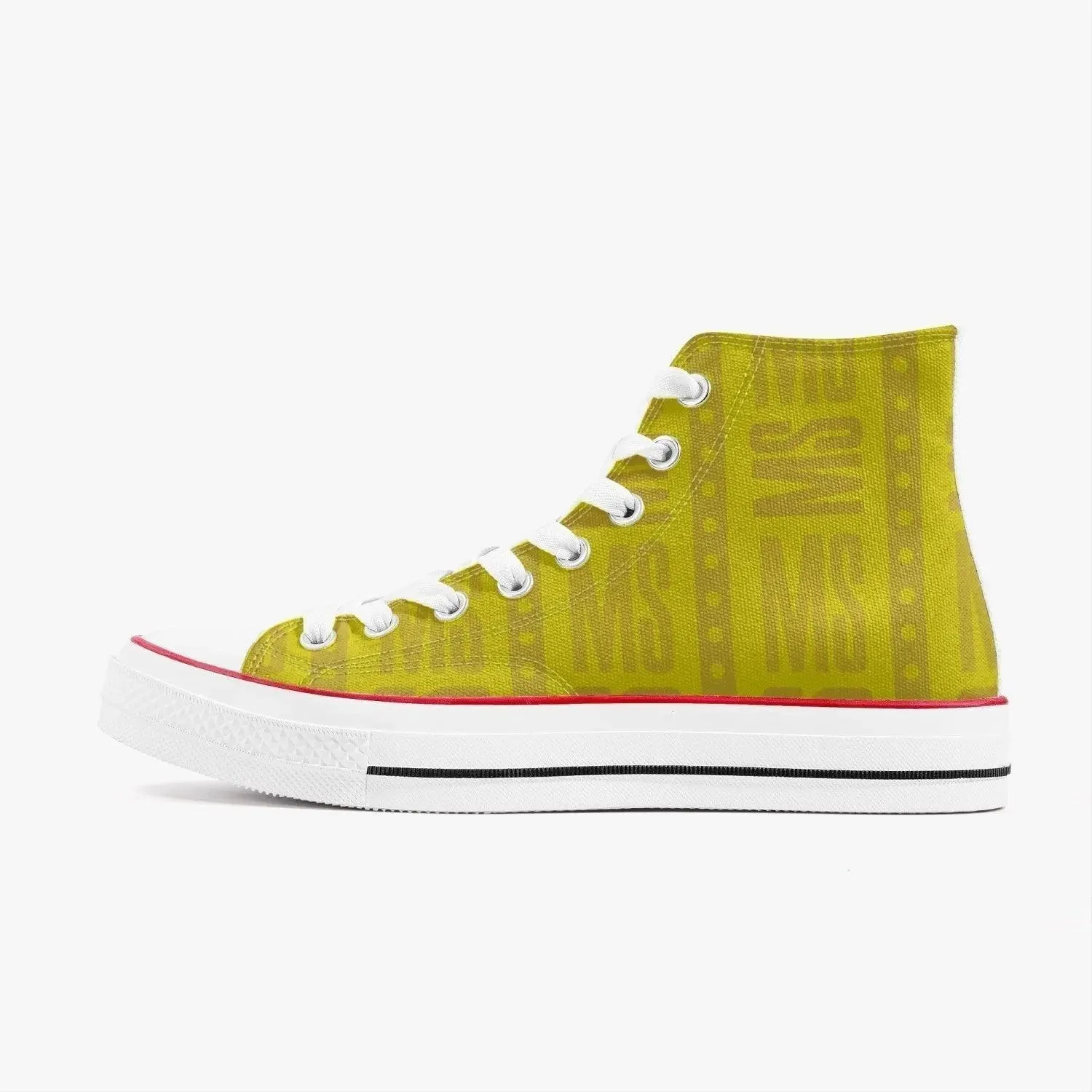 Misha High-Top Lady Canvas Shoes - Yellow