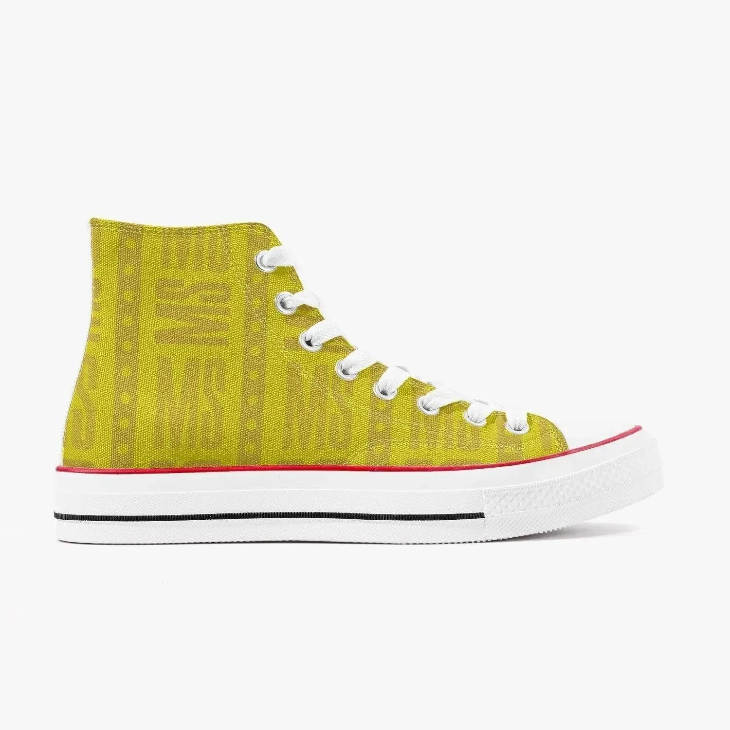 Misha High-Top Lady Canvas Shoes - Yellow