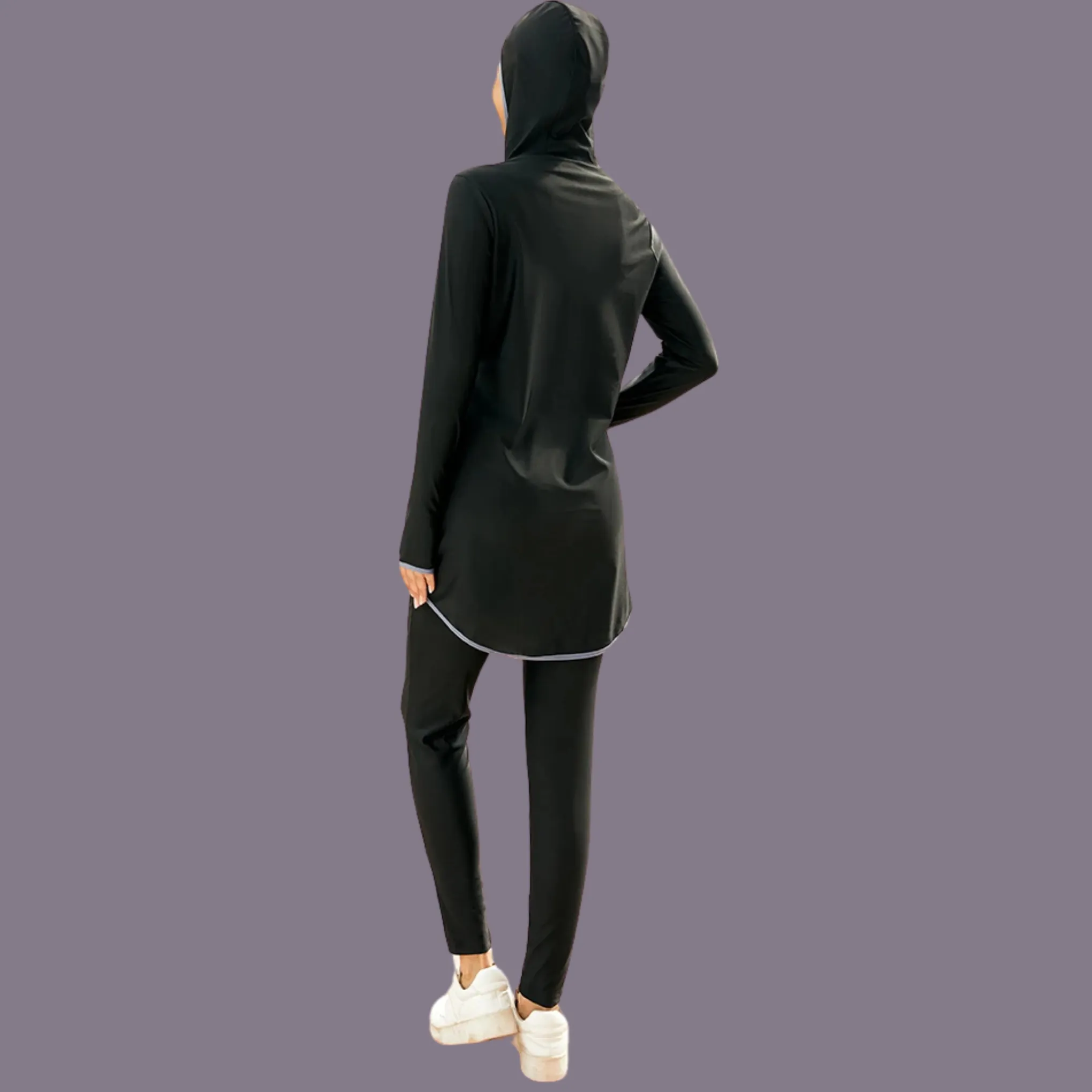 Modest 2 piece active wear with full zip