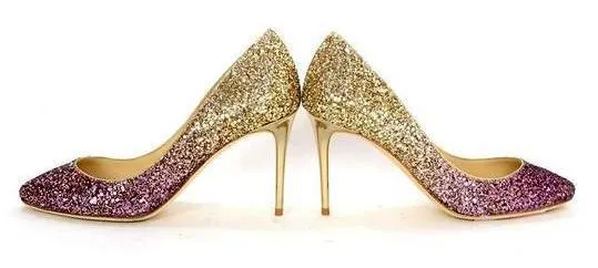 'Momento' Ombre Glitter Pumps - Silver/Dark Navy, Gold/Purple, Gold/Black