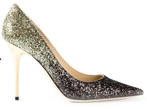 'Momento' Ombre Glitter Pumps - Silver/Dark Navy, Gold/Purple, Gold/Black