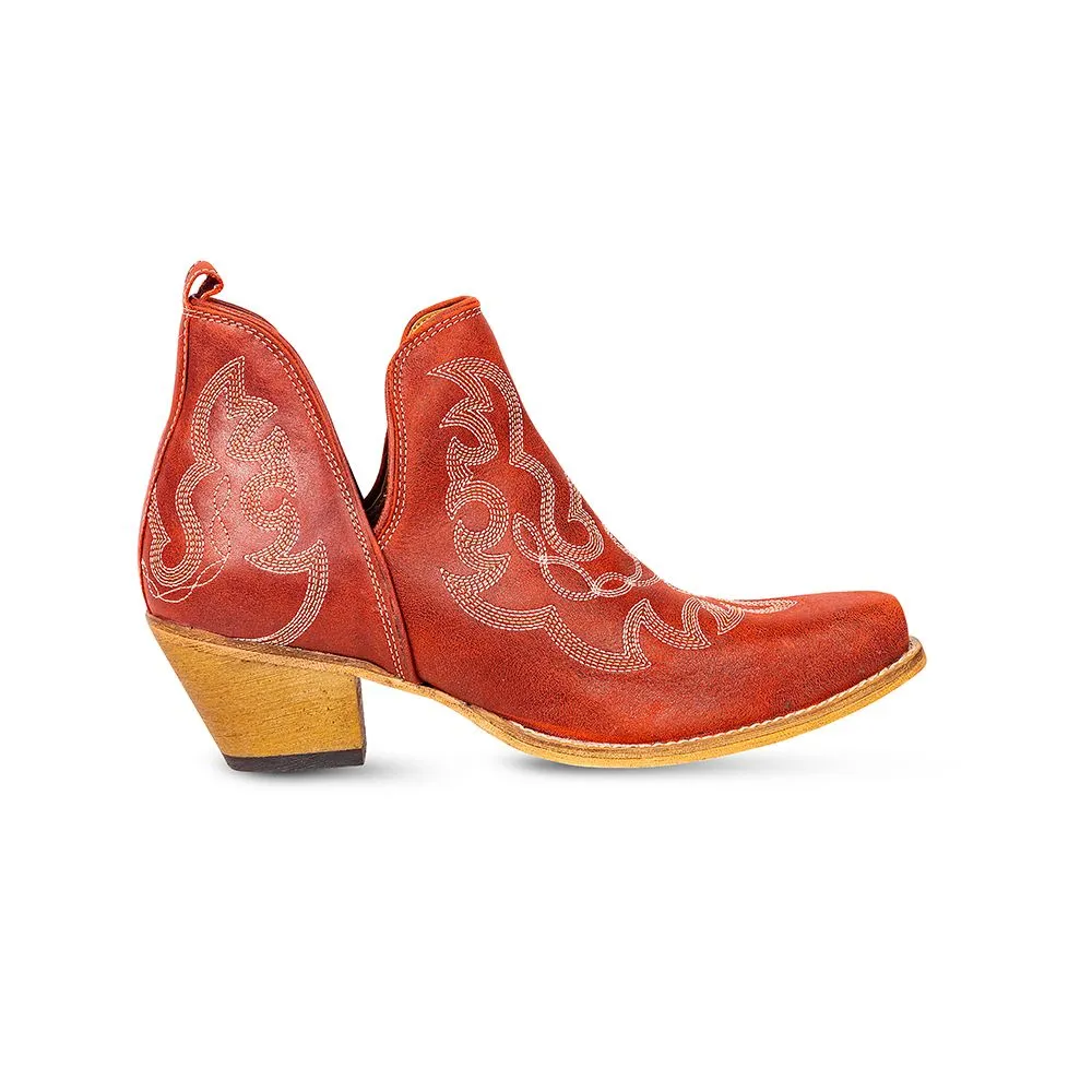 Myra Maisie Red Leather Stitched Booties