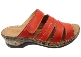 Orizonte Toranto Womens Comfortable European Leather Slides Sandals