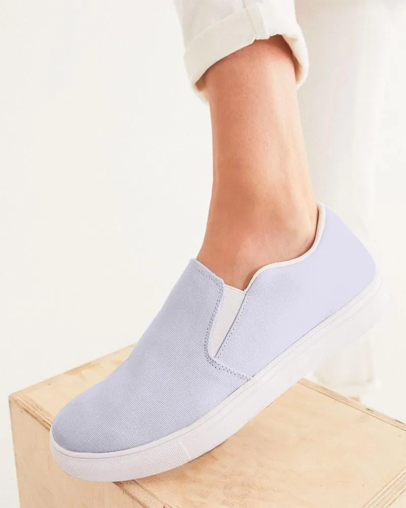 Pale Blue Slip-On Canvas Sneakers | Women's | Bright Pale Blue | C10M10Y0K0