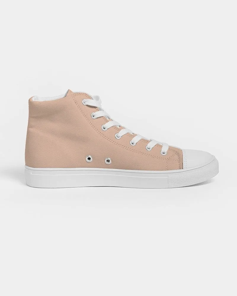 Pale Pastel Orange Women's High-top Canvas Sneakers | Women's | Bright Pale Pastel Orange | C0M22Y30K0