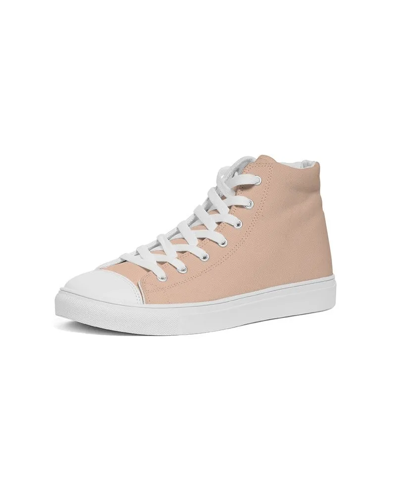 Pale Pastel Orange Women's High-top Canvas Sneakers | Women's | Bright Pale Pastel Orange | C0M22Y30K0