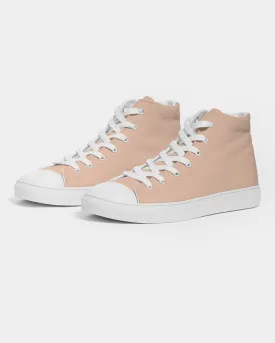 Pale Pastel Orange Women's High-top Canvas Sneakers | Women's | Bright Pale Pastel Orange | C0M22Y30K0