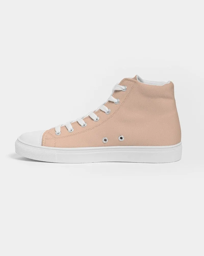 Pale Pastel Orange Women's High-top Canvas Sneakers | Women's | Bright Pale Pastel Orange | C0M22Y30K0