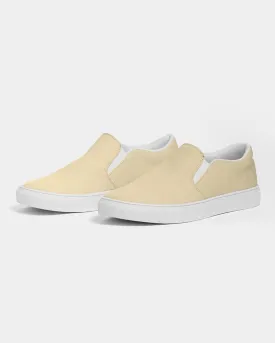 Pale Pastel Orange Yellow Slip-On Canvas Sneakers | Men's | Bright Pale Pastel Orange Yellow | C0M8Y30K0