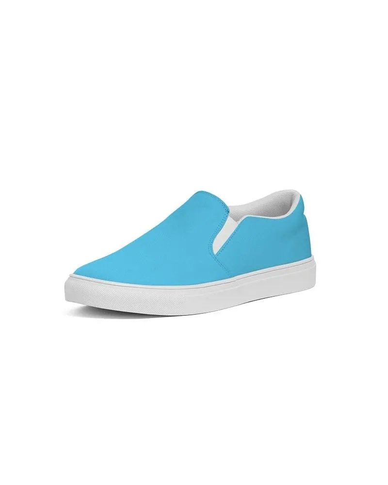 Pastel Cyan Slip-On Canvas Sneakers | Women's | Bright Pastel Cyan | C60M0Y0K0