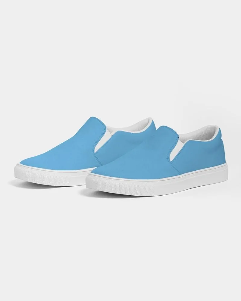 Pastel Cyan Slip-On Canvas Sneakers | Women's | Bright Pastel Cyan | C60M15Y0K0