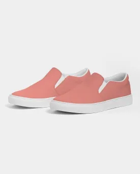 Pastel Pink Red Slip-On Canvas Sneakers | Women's | Bright Pastel Pink Red | C0M60Y45K0