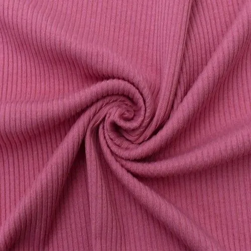 Petal Pink Famous Make 4x2 Ribbed Stretch Yoga Wear Fabric