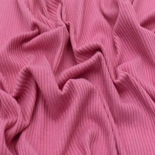 Petal Pink Famous Make 4x2 Ribbed Stretch Yoga Wear Fabric