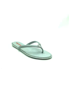 Prada Flip Flops Silver Sport Rubber Size: US 6.5/EU 37