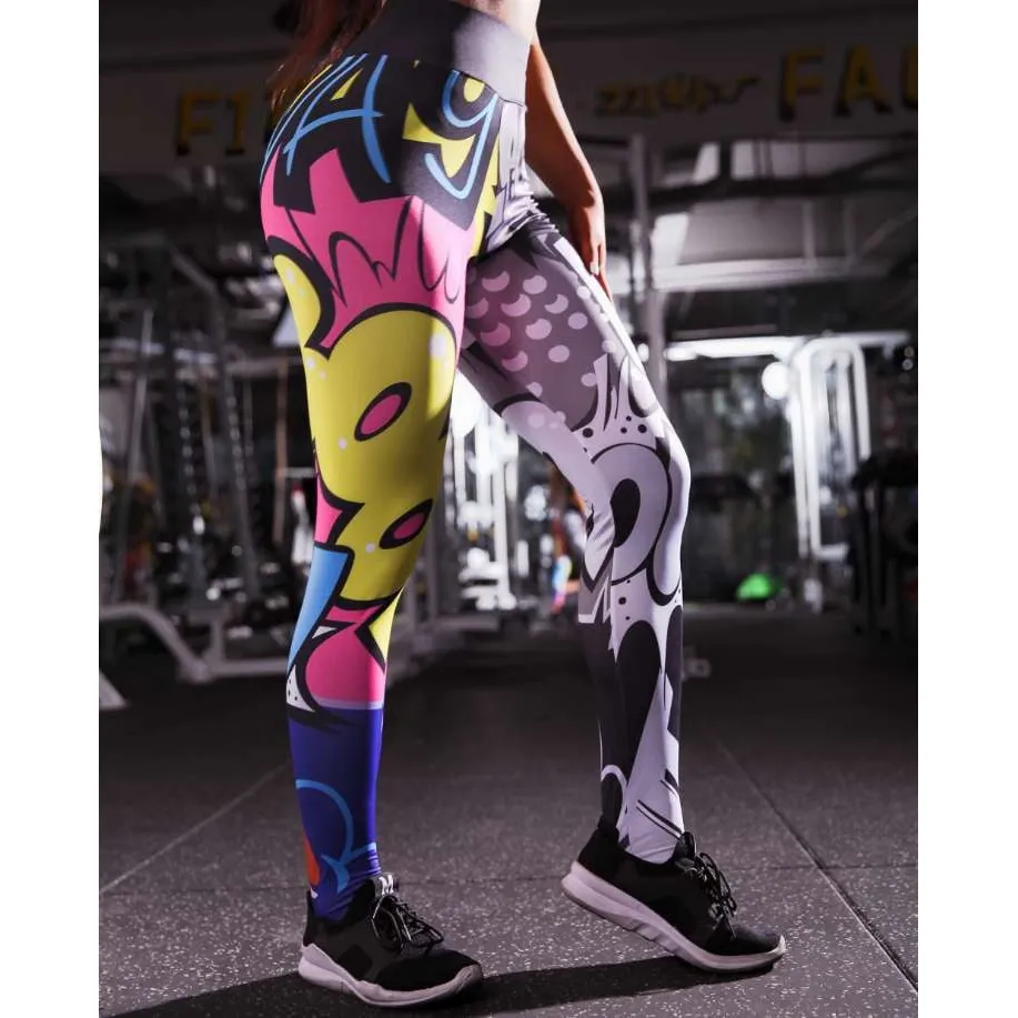 Printed Punk  Yoga Pants