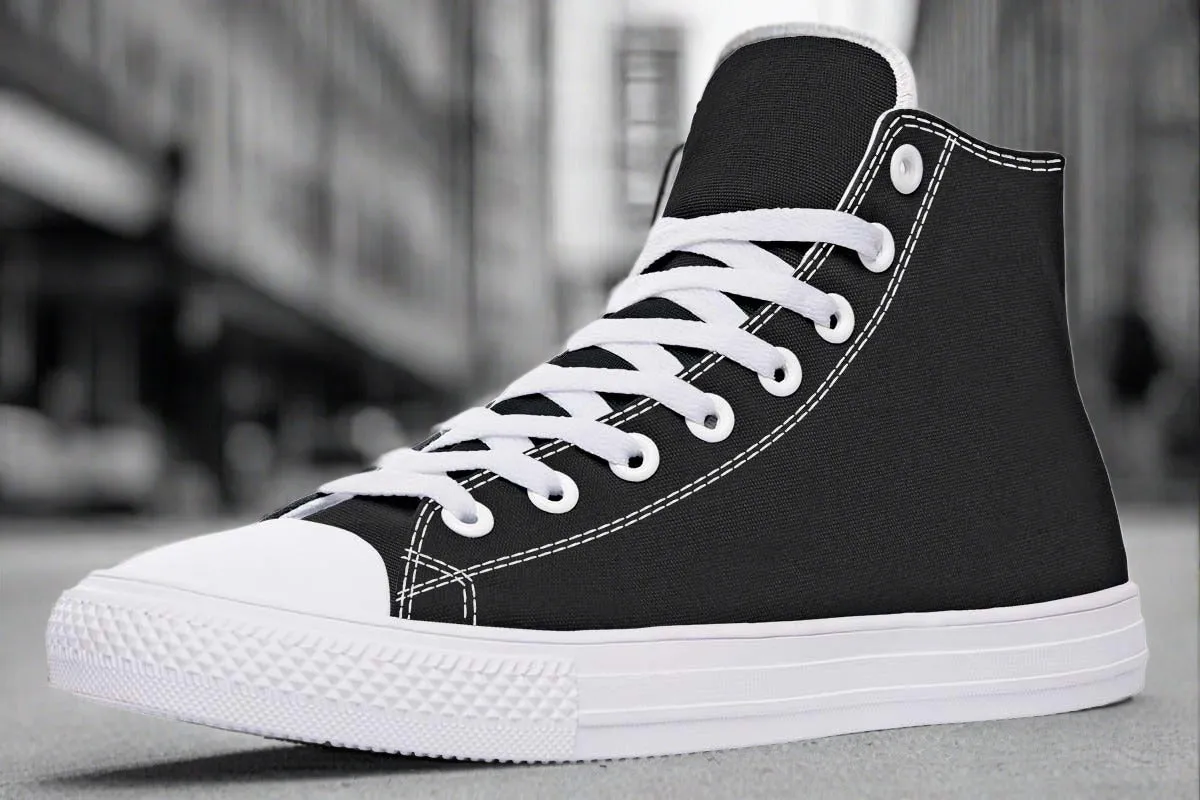 RAAD™ - High-Top Canvas Sneakers Black & White