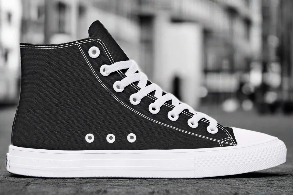 RAAD™ - High-Top Canvas Sneakers Black & White