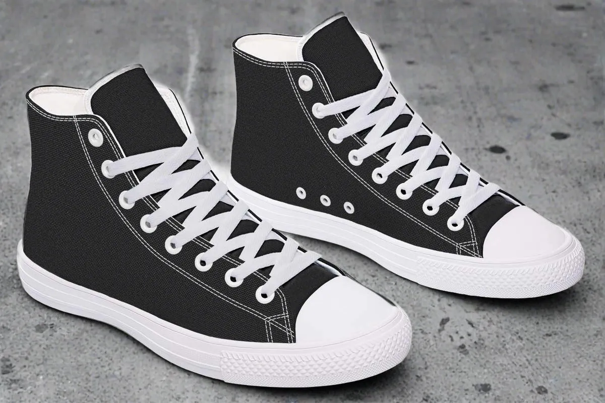 RAAD™ - High-Top Canvas Sneakers Black & White