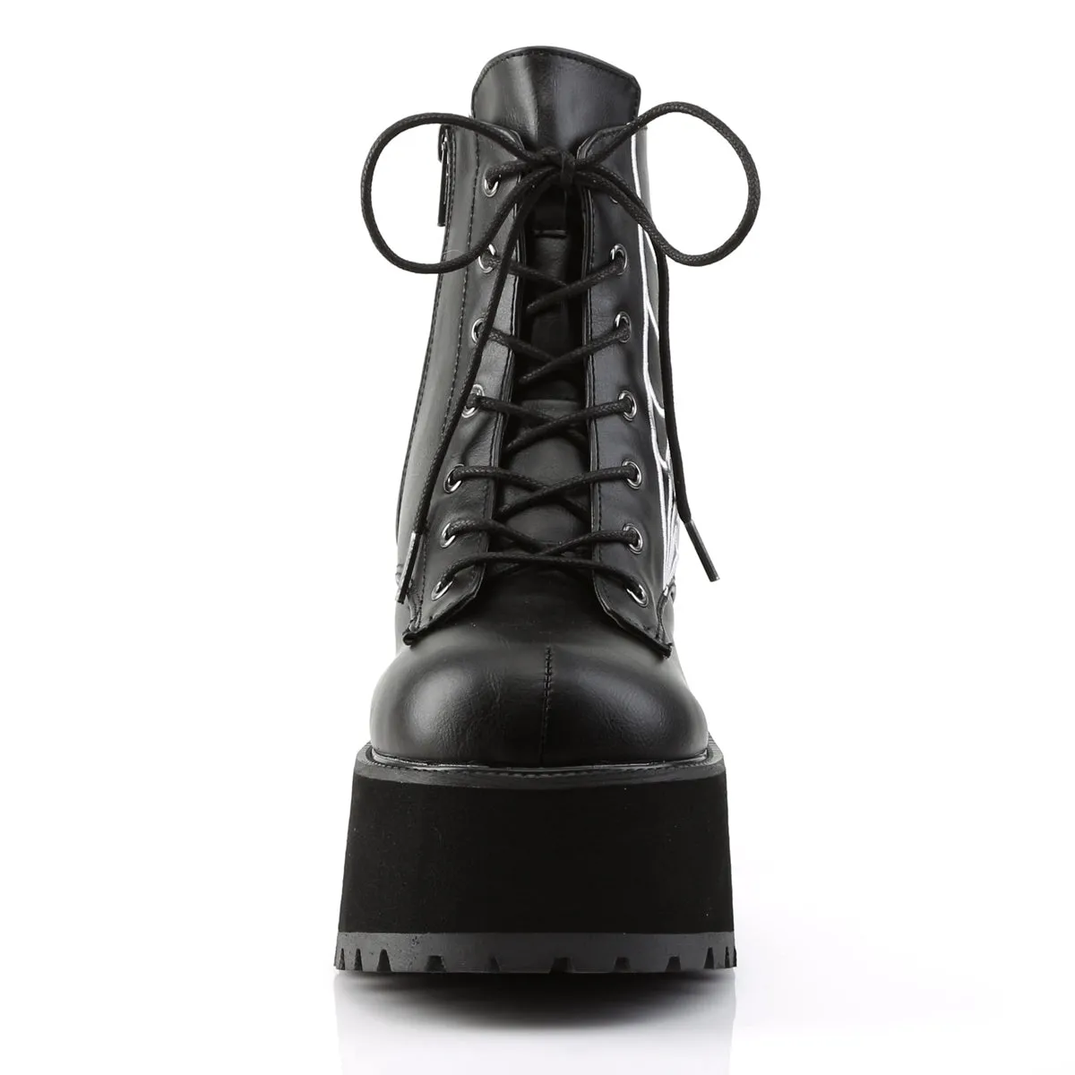 RANGER-105 DemoniaCult Black Vegan Leather Sexy Women's Ankle Boots (Alternative Footwear)