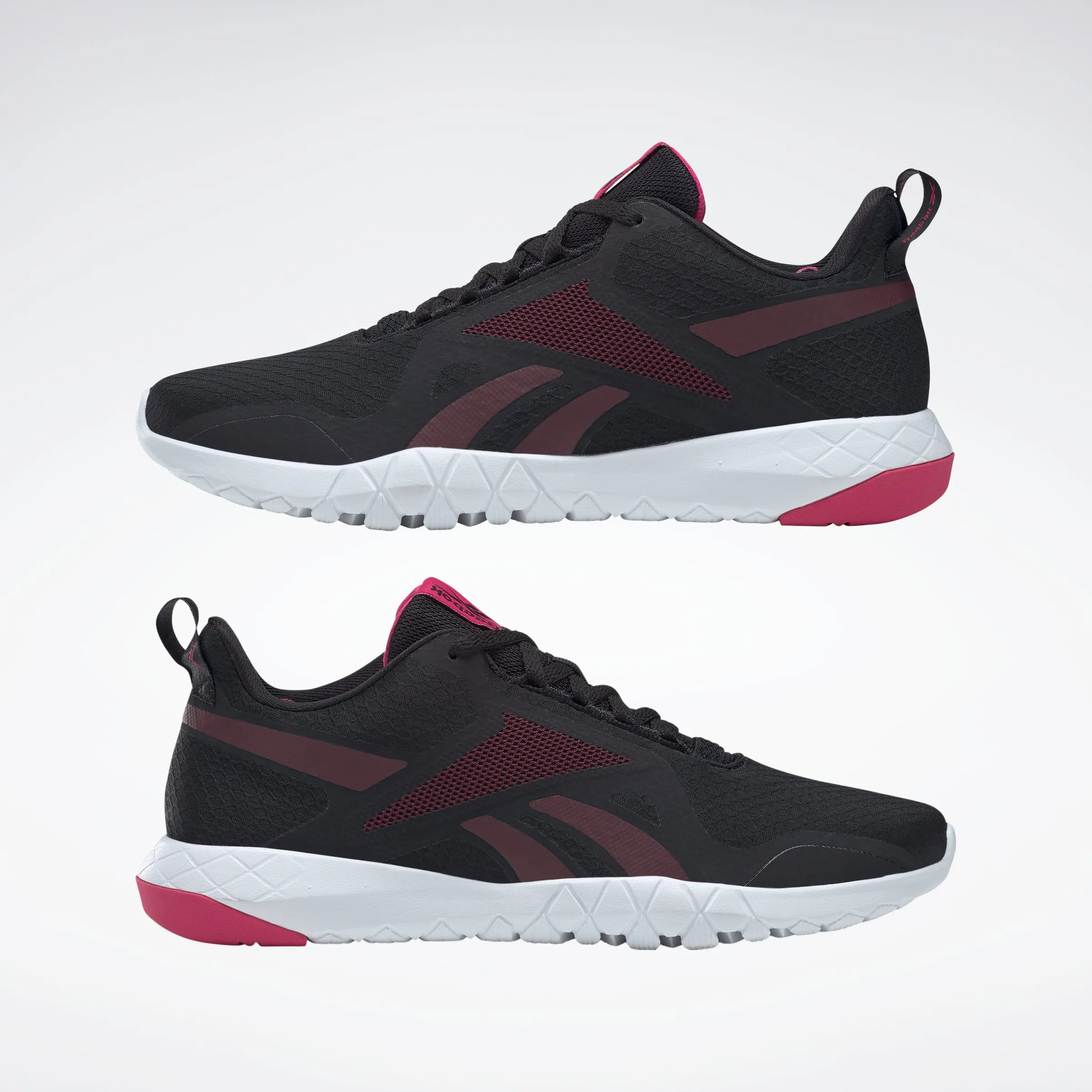 Reebok Footwear Women Flexagon Force 3 Wide D Shoes Cblack/Maroon/Purpnk