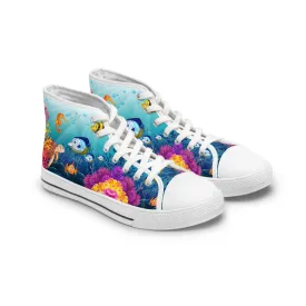 Sea Life Adventure - Girls High-Top Sneakers