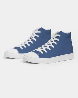 Shaded Midtone Blue High-Top Canvas Sneakers | Men's | C80M60Y0K30