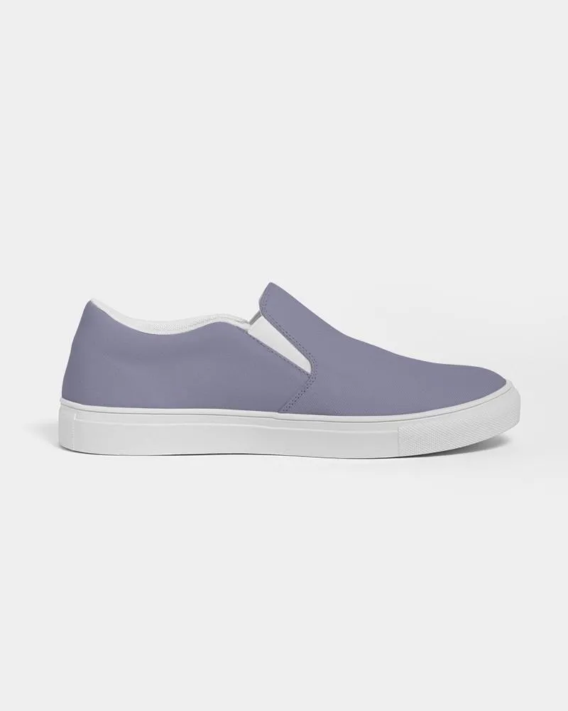 Shaded Pale Pastel Blue Gray Slip-On Canvas Sneakers | Men's | C30M30Y0K30