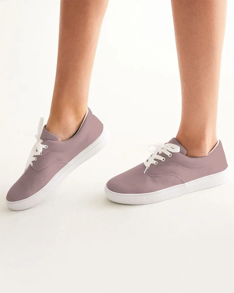 Shaded Pale Pastel Pink Brown Canvas Sneakers | Women's | C0M30Y15K30