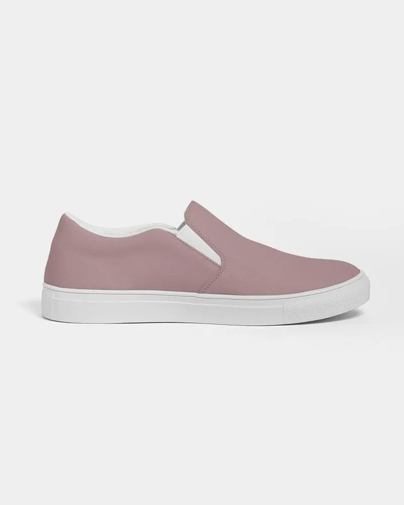 Shaded Pale Pastel Pink Brown Slip-On Canvas Sneakers | Men's | C0M30Y15K30