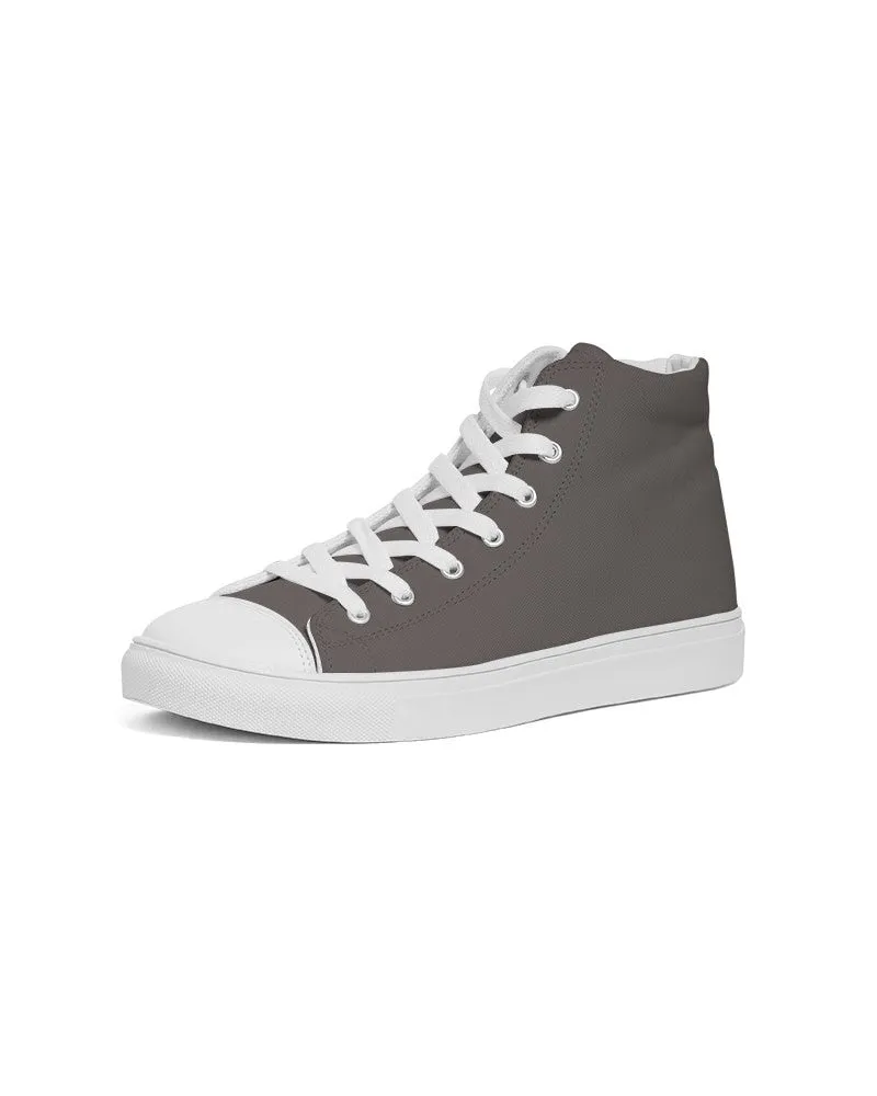 Shaded Pastel Brown High-Top Canvas Sneakers | Men's | C60M60Y60K30