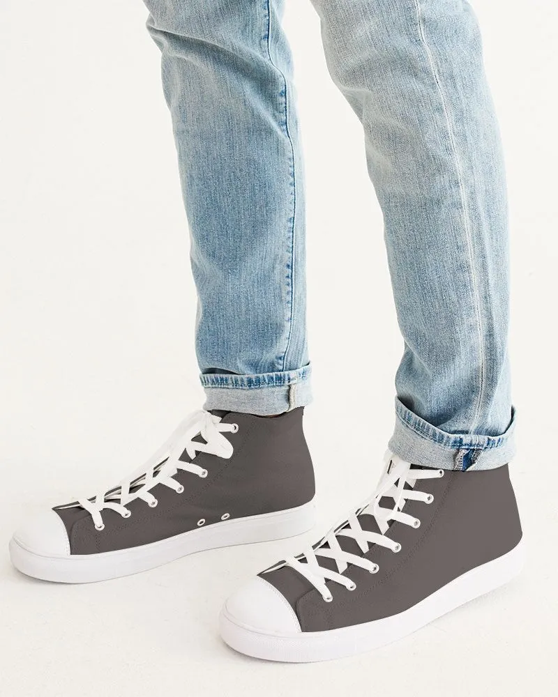 Shaded Pastel Brown High-Top Canvas Sneakers | Men's | C60M60Y60K30