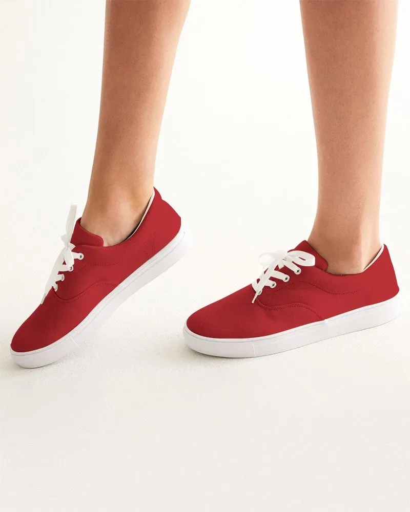 Shaded Red Canvas Sneakers | Women's | C0M100Y100K30