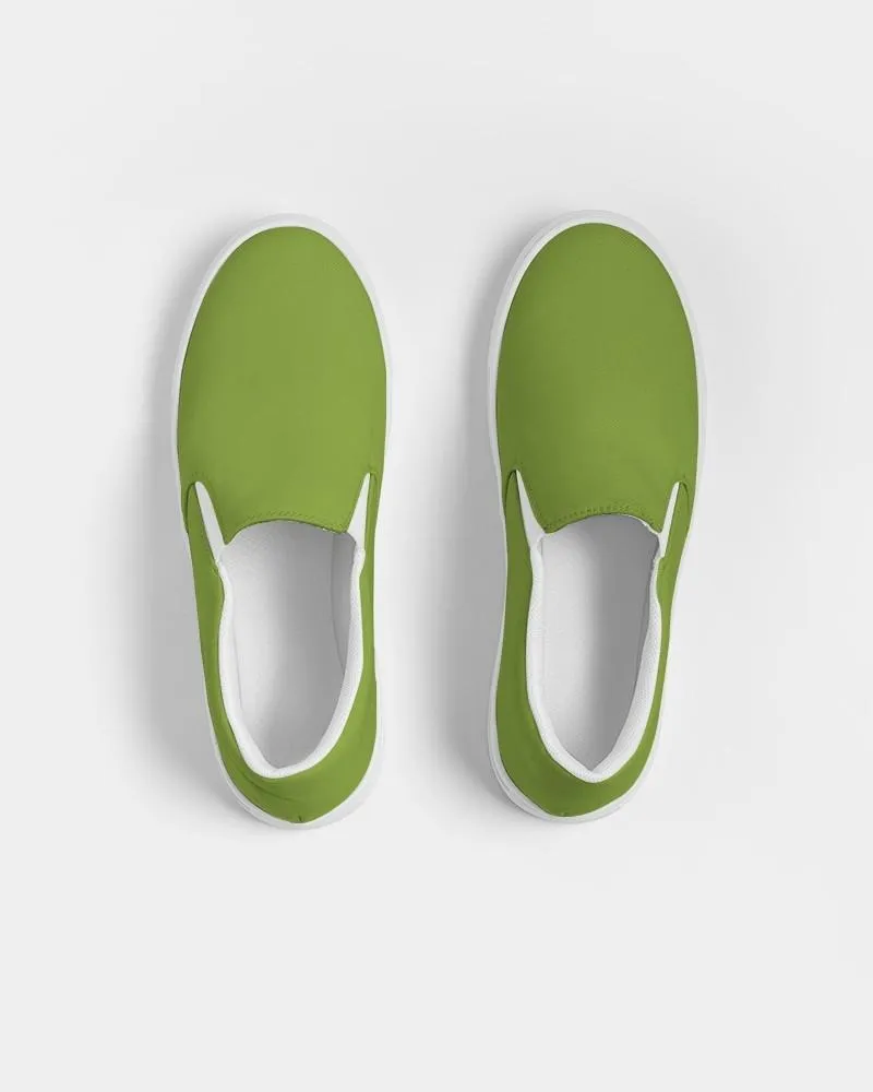 Shaded Warm Green Slip-On Canvas Sneakers | Women's | C38M0Y100K30