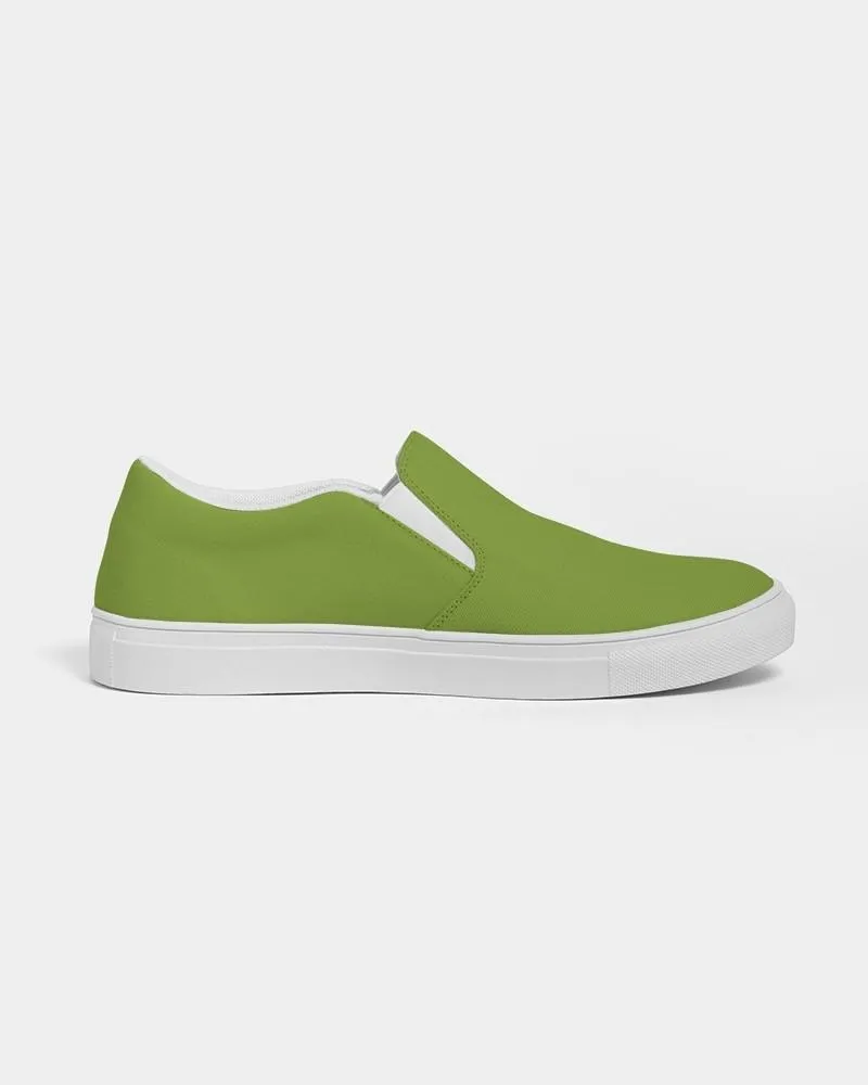 Shaded Warm Green Slip-On Canvas Sneakers | Women's | C38M0Y100K30