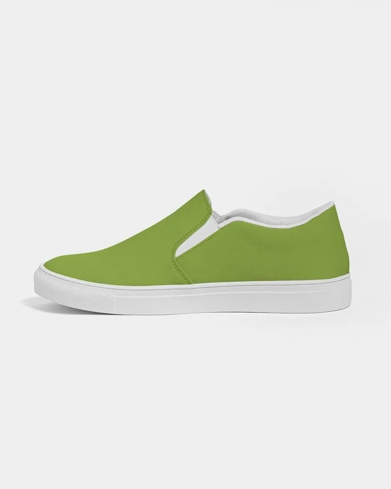 Shaded Warm Green Slip-On Canvas Sneakers | Women's | C38M0Y100K30